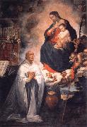 ROELAS, Juan de las Vision of St.Bernard Spain oil painting artist